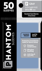 PREORDER Phantom Sleeves: Gray Size (64mm x 88mm) - Gloss/Matte (50)