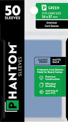 PREORDER Phantom Sleeves: Green Size (56mm x 87mm) - Gloss/Matte (50)