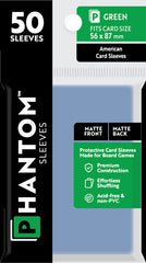 PREORDER Phantom Sleeves: Green Size (56mm x 87mm) - Matte/Matte (50)