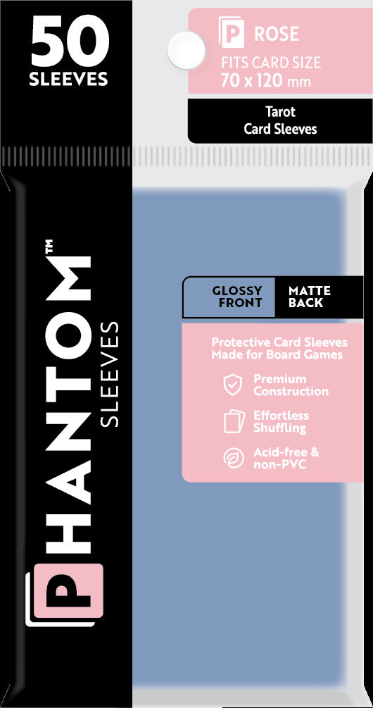 PREORDER Phantom Sleeves: Rose Size (70mm x 120mm) - Gloss/Matte (50)