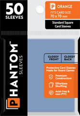 PREORDER Phantom Sleeves: Orange Size (70mm x 70mm) - Gloss/Gloss (50)