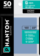 PREORDER Phantom Sleeves: Aqua Size (80mm x 80mm) - Gloss/Gloss (50)