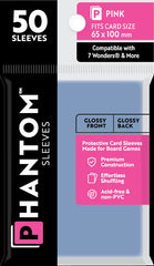 PREORDER Phantom Sleeves: Pink Size (65mm x 100mm) - Gloss/Gloss (50)