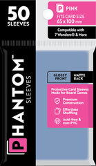 PREORDER Phantom Sleeves: Pink Size (65mm x 100mm) - Gloss/Matte (50)