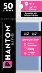 PREORDER Phantom Sleeves: Pink Size (65mm x 100mm) - Matte/Matte (50)