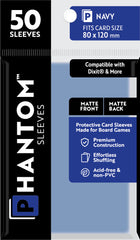 PREORDER Phantom Sleeves: Navy Size (80mm x 120mm) - Matte/Matte (50)