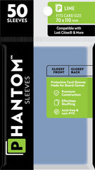 PREORDER Phantom Sleeves: Lime Size (70mm x 110mm) - Gloss/Gloss (50)