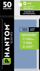 PREORDER Phantom Sleeves: Lime Size (70mm x 110mm) - Gloss/Matte (50)