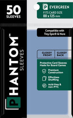 PREORDER Phantom Sleeves: Evergreen Size (88mm x 125mm) - Gloss/Gloss (50)