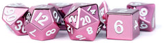 MDG Metal Polyhedral Dice Set - Pink Painted