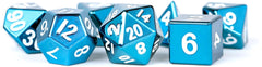 MDG Metal Polyhedral Dice Set - Blue Painted