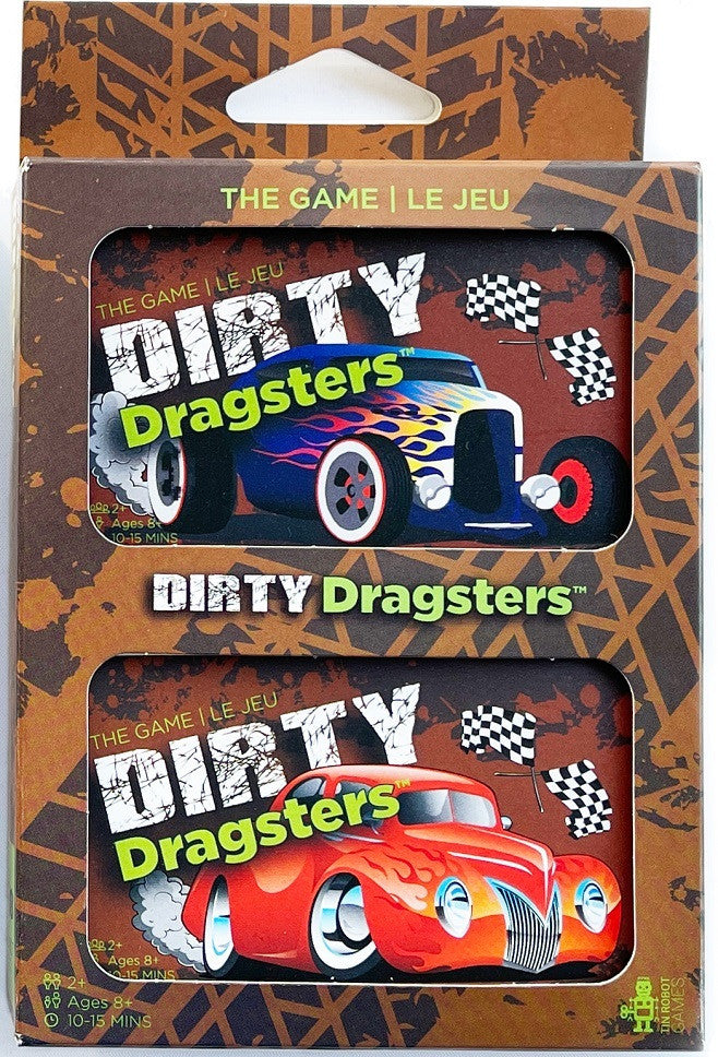 Dirty Dragsters Blue and Orange Car Decks Board Game