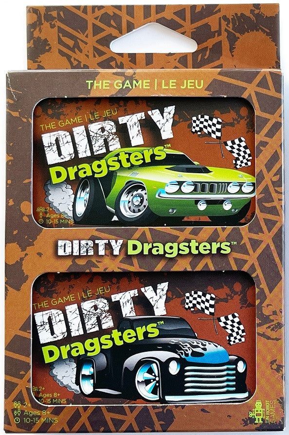 Dirty Dragsters Green and Black Car Decks Board Game