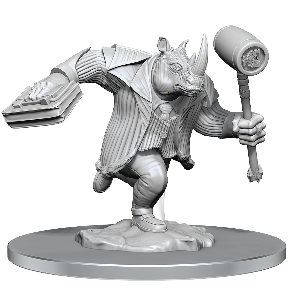 Magic The Gathering Unpainted Miniatures Freelance Muscle and Rhox Pummeler