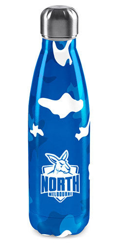 AFL Drink Bottle Stainless Steel Wrap North Melbourne Kangaroos