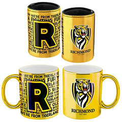 AFL Coffee Mug Metallic and Can Cooler Pack Richmond Tigers