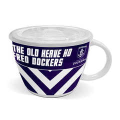 AFL Soup Mug with Lid Fremantle Dockers
