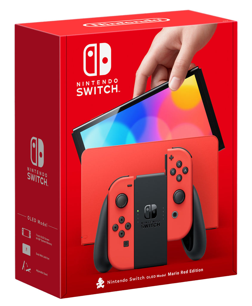 SWI Nintendo Switch OLED Model Console: Mario Red Edition