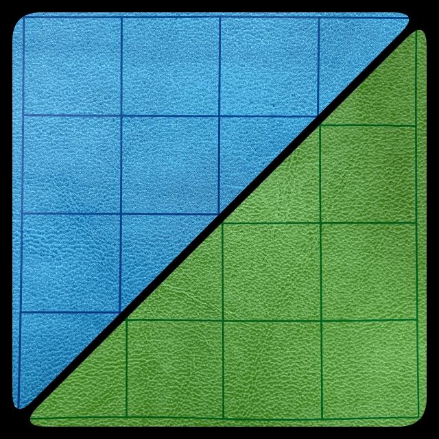 CHX 97465 Reversible Megamat 1 Squares Blue-Green (34? x 48)"