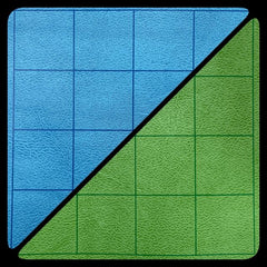 CHX 96465 Reversible Battlemat 1 Squares Blue-Green (23 1/2 x 26)