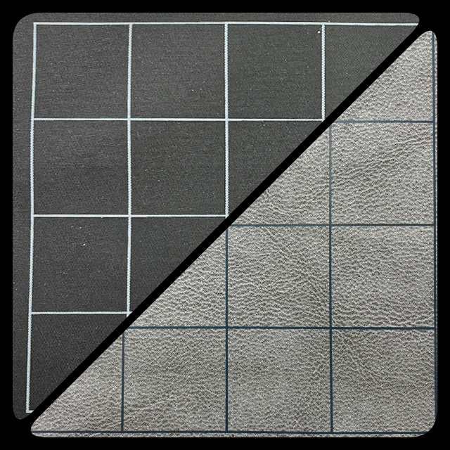 CHX 96480 Reversible Battlemat 1 Squares Black-Grey (23 1/2 x 26)"