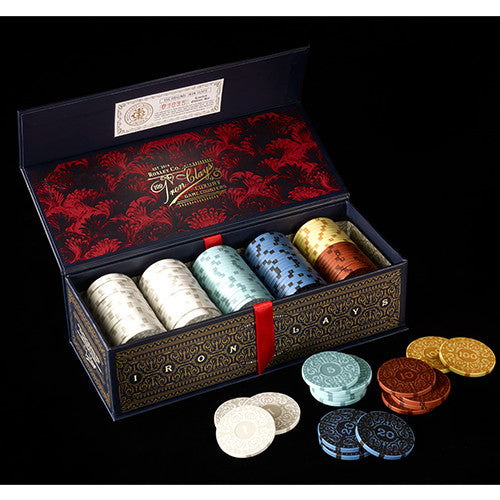 Iron Clays 100 Chips Printed Box Luxury Game Counters Brass Birmingham Lancashire