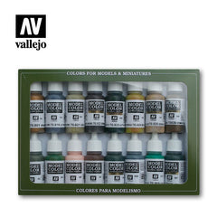 Vallejo AV70114 Model Colour WWII German Cam 16 Colour Acrylic Paint Set