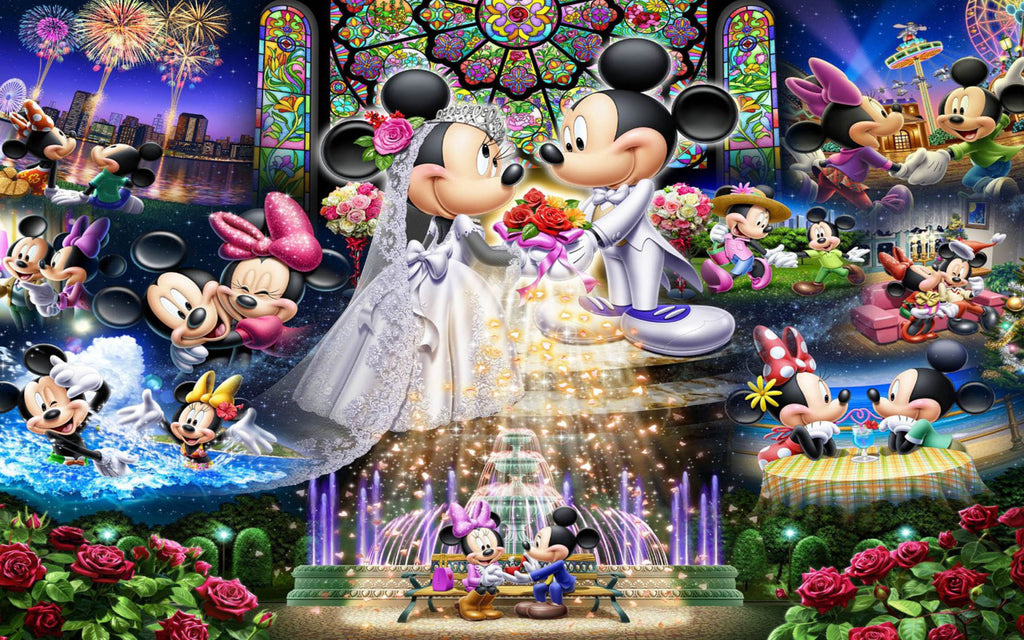 Tenyo Disney Mickey & Minnie Forever Promise Wedding Dream Puzzle 1000 Pieces
