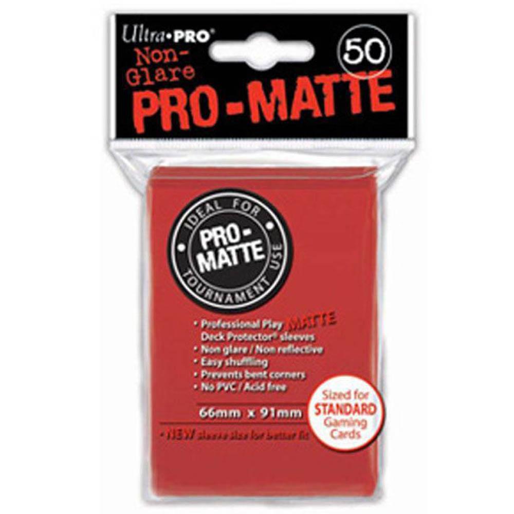 Ultra Pro 50ct Pro-Matte Standard Deck Protectors - Red