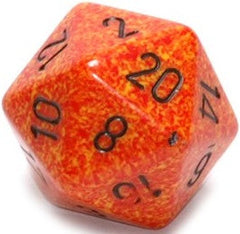 D20 Dice Speckled 34mm Fire