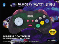 Retro-Bit SEGA Saturn BlueTooth Arcade Pad - Slate Grey