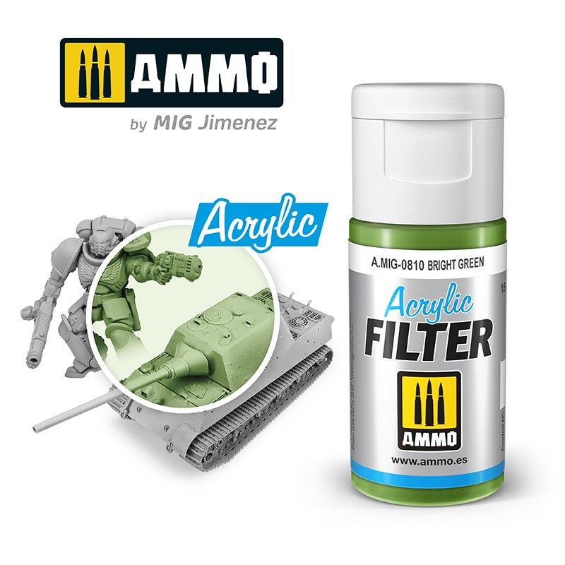 LC Ammo by MIG Acrylic Filter Bright Green