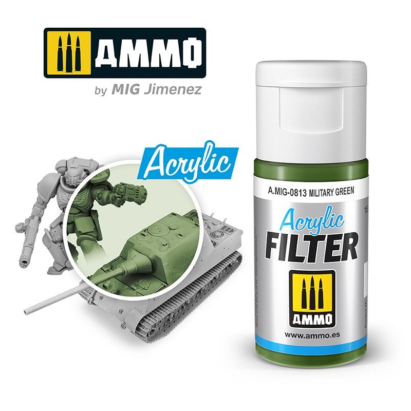 LC Ammo by MIG Acrylic Filter Military Green