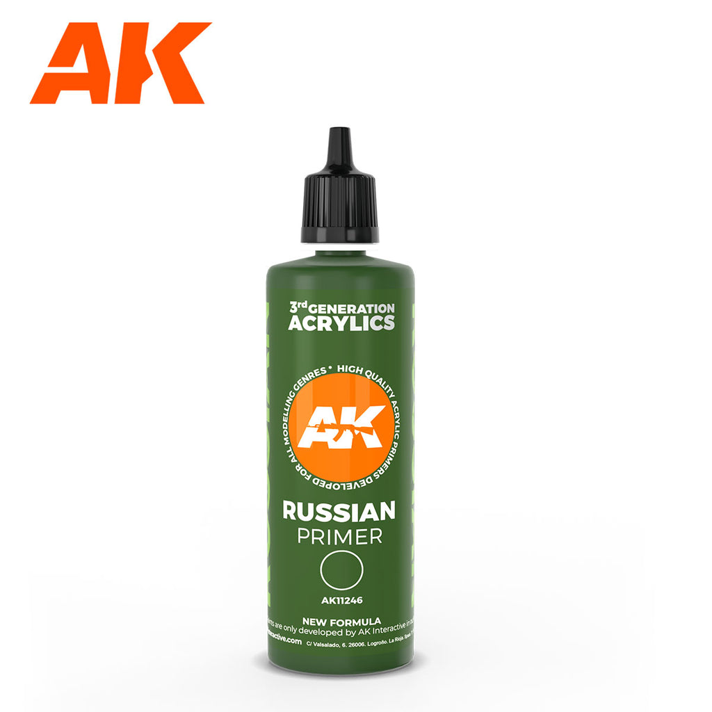 AK Interactive 3Gen Primers - Russian green surface Primer 100ML ...