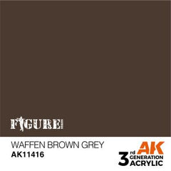 AK Interactive 3Gen Figures Acrylics - Waffen Brown Grey 17ml