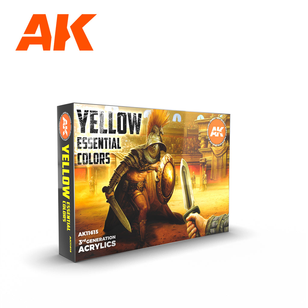 AK Interactive 3Gen Sets - Yellow Essential Colors