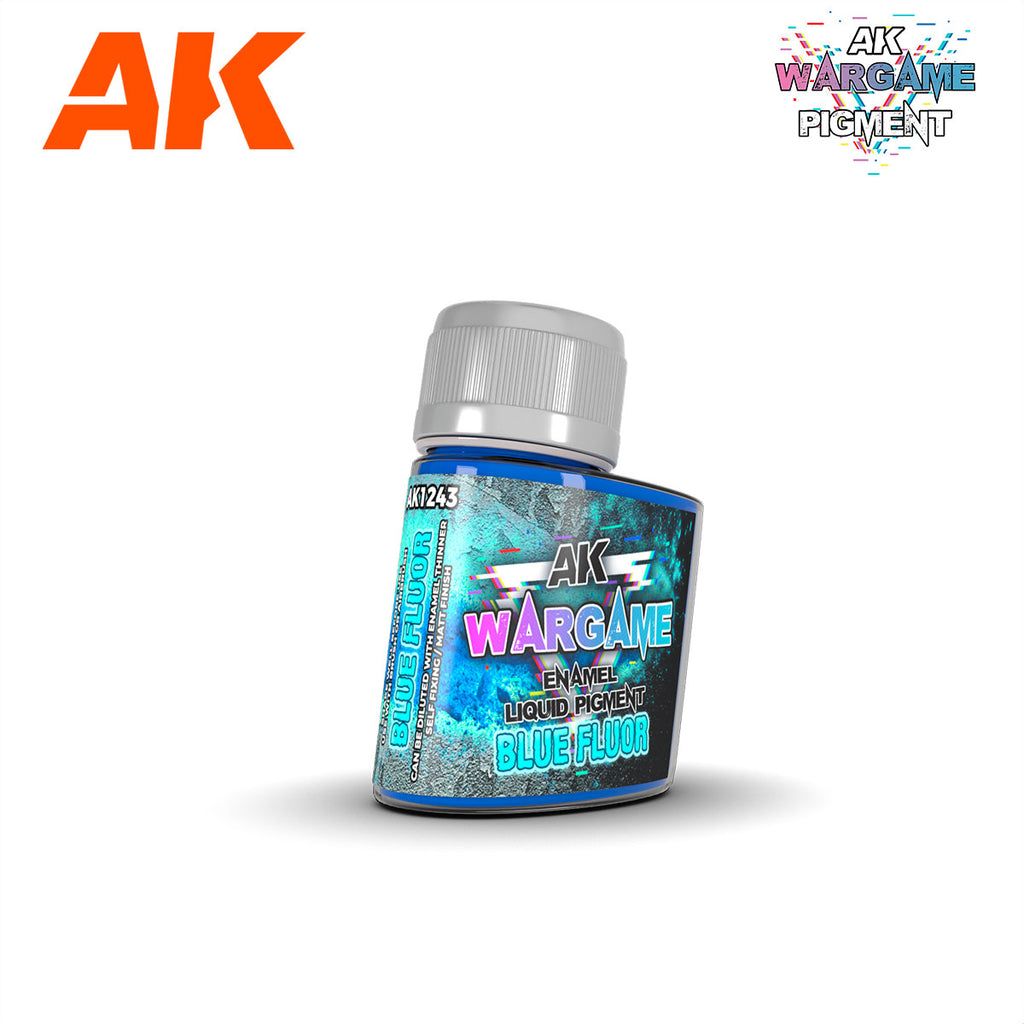 AK Interactive Wargame Enamel Liquid Pigments - Blue Fluor 35ml