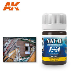 AK Interactive Weathering Products - Dark Wash for Wood Deck