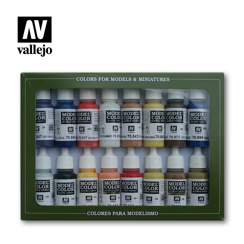 Vallejo AV70147 Model Colour American Colonial 16 Colour Acrylic Paint Set