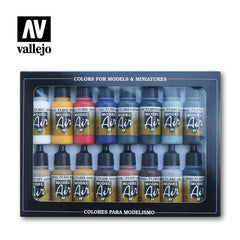 Vallejo AV71178 Model Air Basic Colors 16 Colour Acrylic Airbrush Paint Set