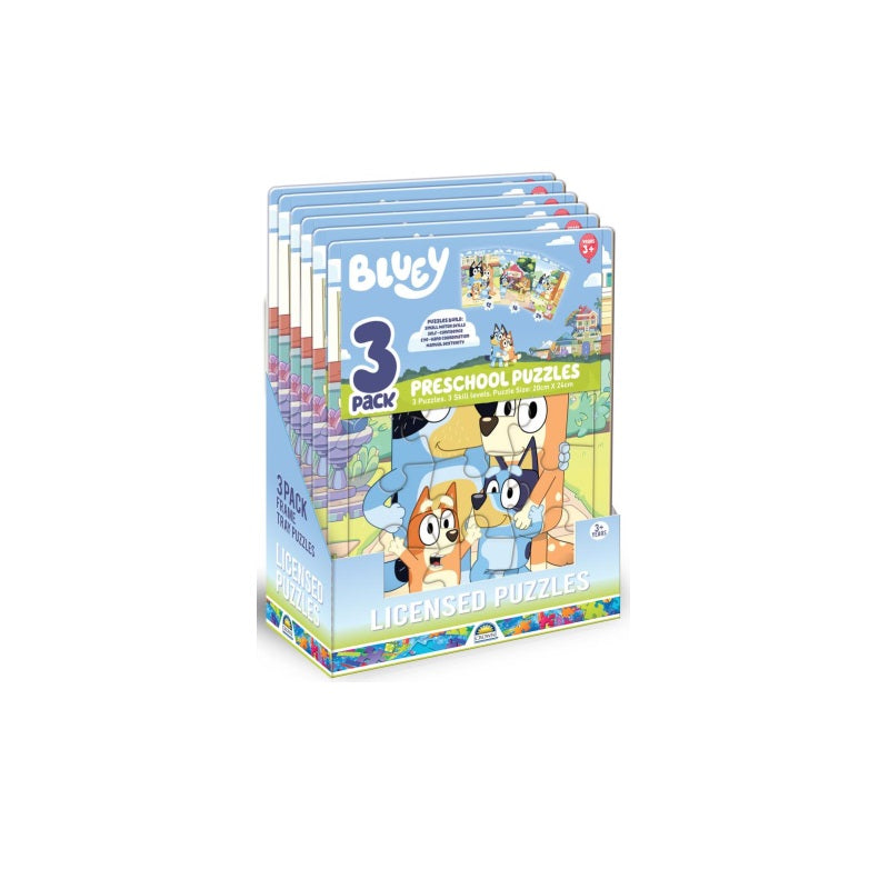 PREORDER Frame Tray Puzzles - Bluey 3pk