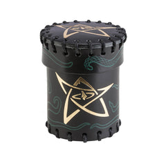Q Workshop Call Of Cthulhu Black & Green Golden Leather Dice Cup