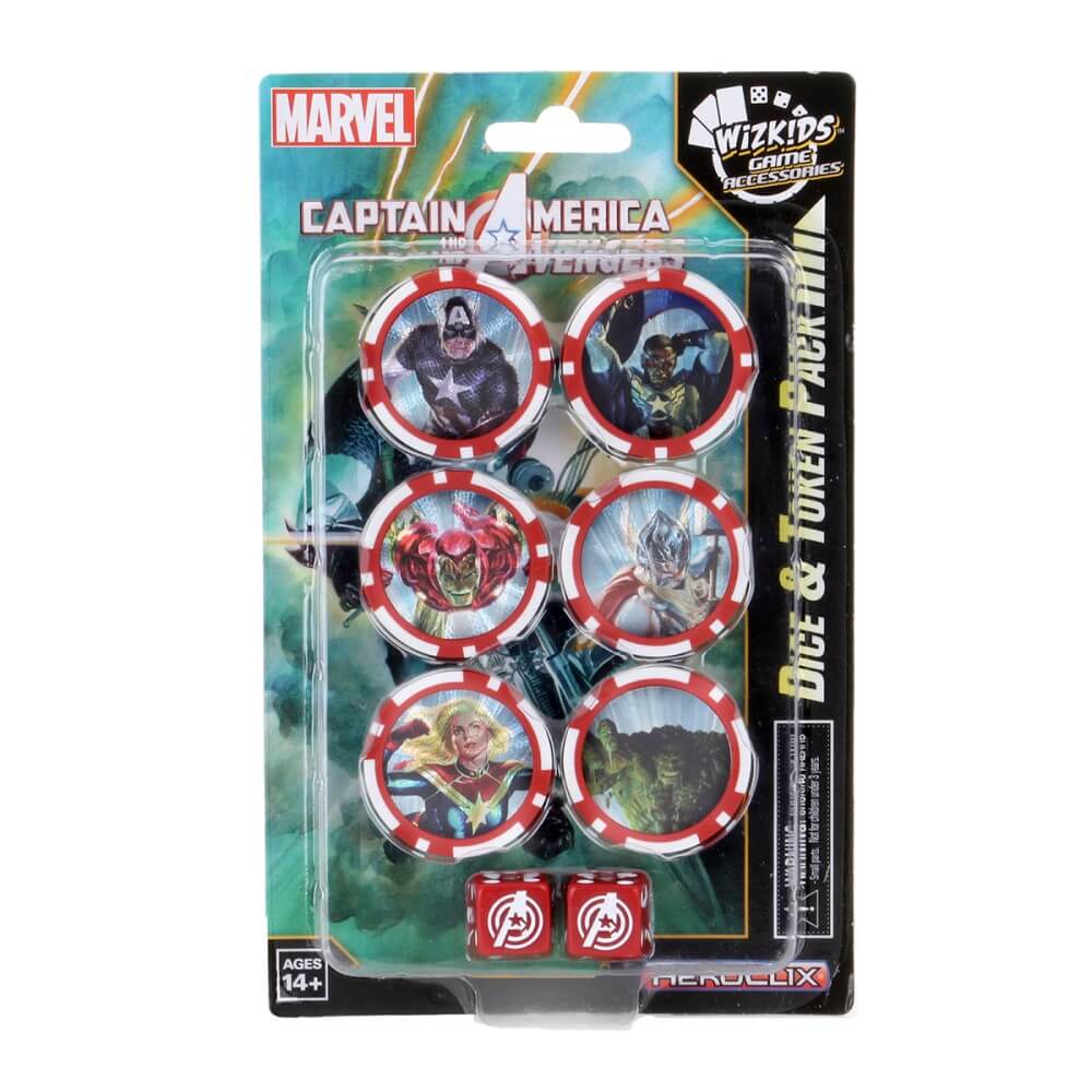 Marvel HeroClix Captain America and the Avengers Dice and Token Pack Board Game