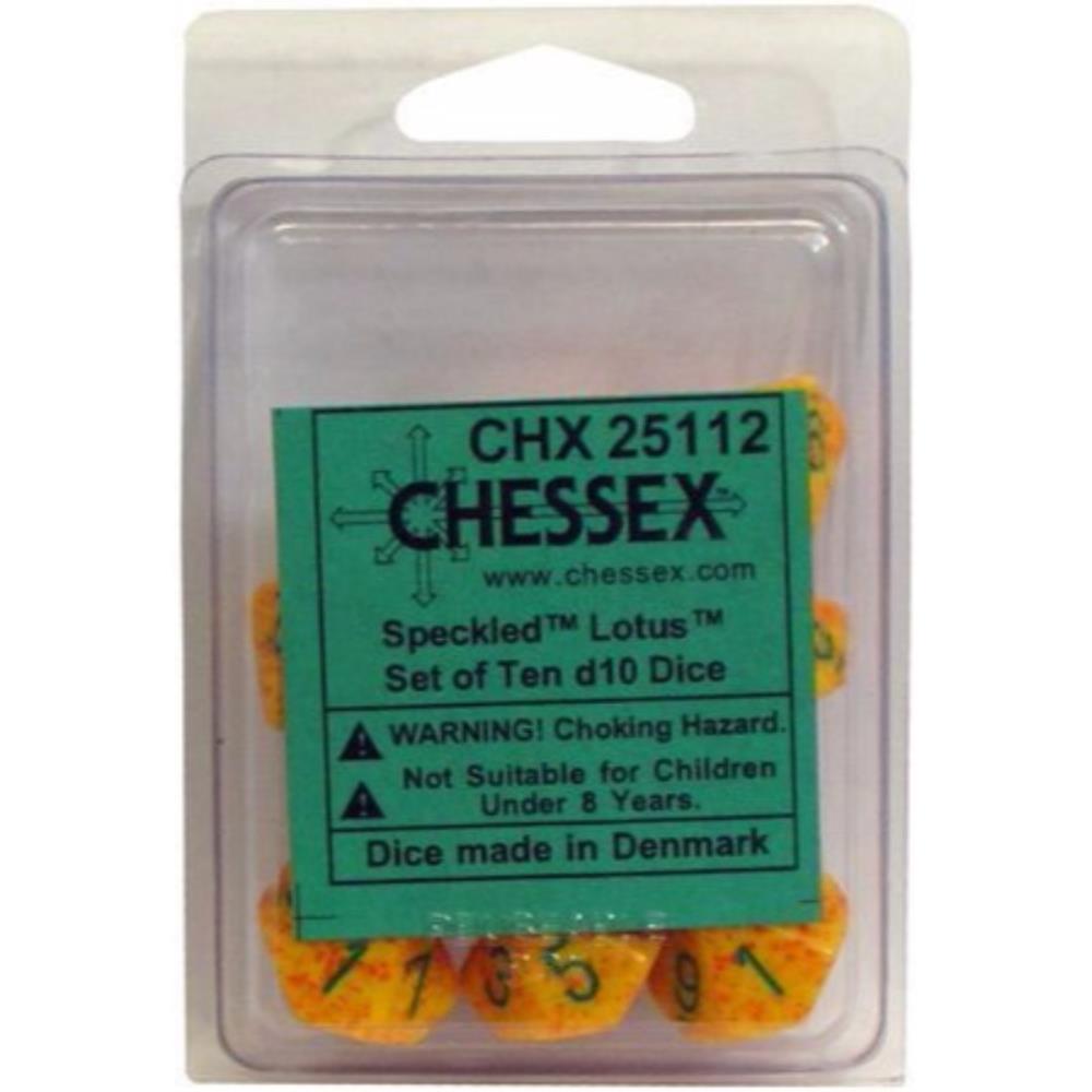 CHX 25112 Polyhedral Dice - 10D10 Speckled Lotus