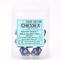Polyhedral Dice - 10D10 Speckled Stealth