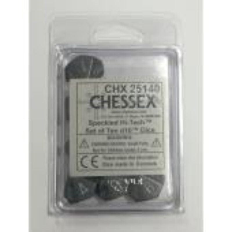 CHX 25140 Polyhedral Dice - 10D10 Speckled Hi Tech