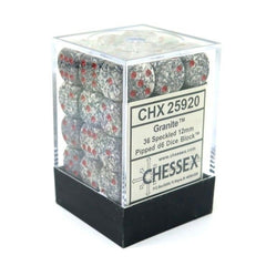 CHX 25920 Speckled 12mm d6 Granite Block (36)