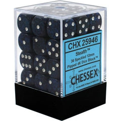 CHX 25946 Speckled 12mm d6 Stealth Block (36)