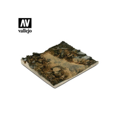 LC Vallejo Scenics Bases 1/35 - 14x14 Rubble Street Section Diorama Base