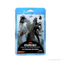 D&D Idols of the Realms Miniatures Icewind Dale Rime of the Frostmaiden-2D Young Adult White Dragon